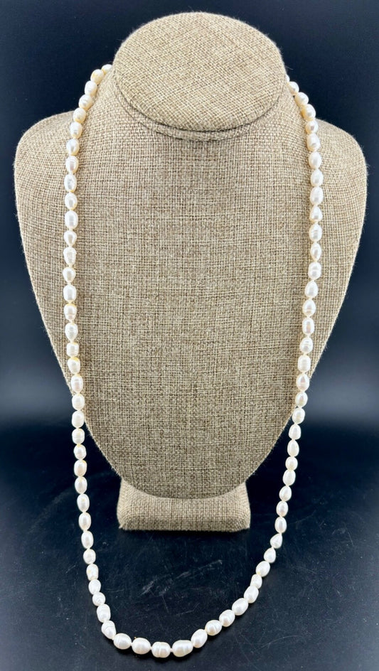 Cultured Freshwater Pearl 30" Continuous Strand Necklace