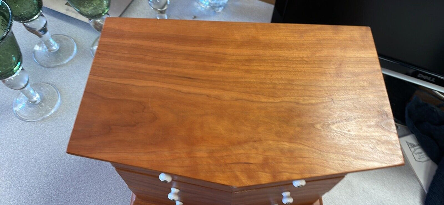 Solid Cherry Jewelry Box Handmade