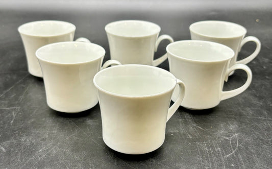 bidasoa spain white porcelain demitasse cups(6)