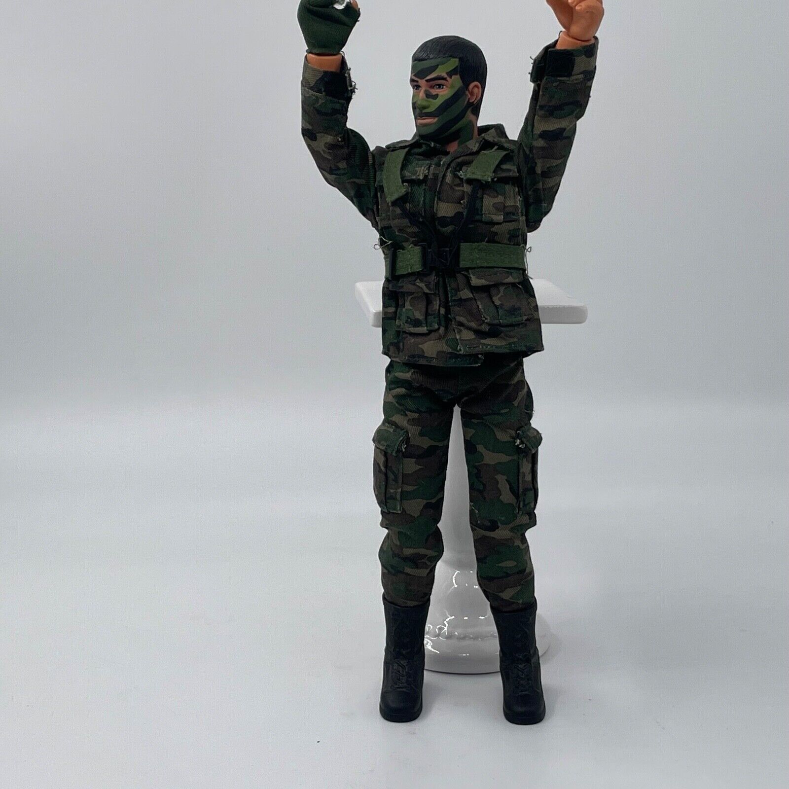 Actions Doll - Camouflage uniforms and black boots - 12in Rare find - Two Dolls