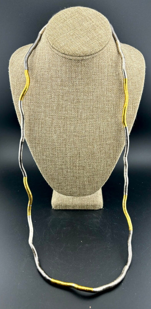 Vintage Bendable Brass/Multi-Metal Necklace/Bracelet NK
