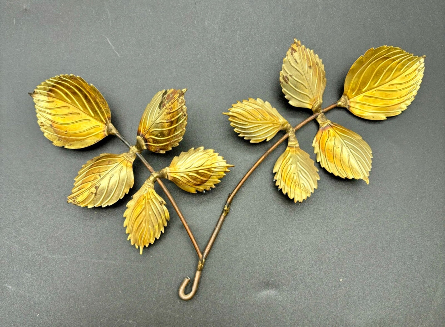 Vintage Home Interiors Dogwood Blossom Wall Decor Brass/Copper