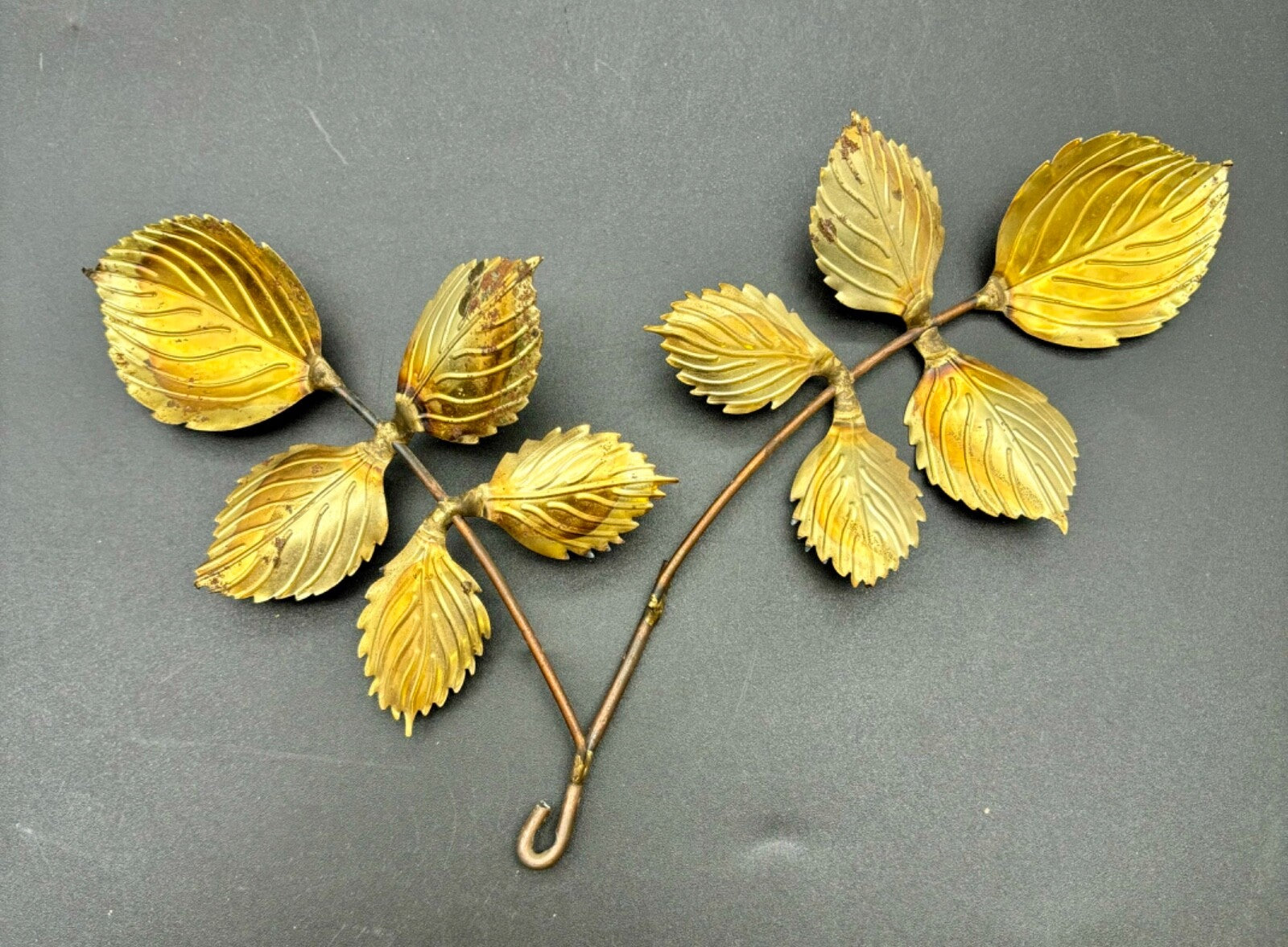 Vintage Home Interiors Dogwood Blossom Wall Decor Brass/Copper