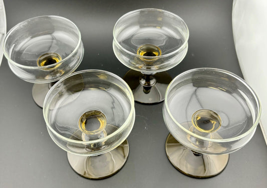 Vintage Libbey Tawney Tulip Dessert Glasses Set Of 4