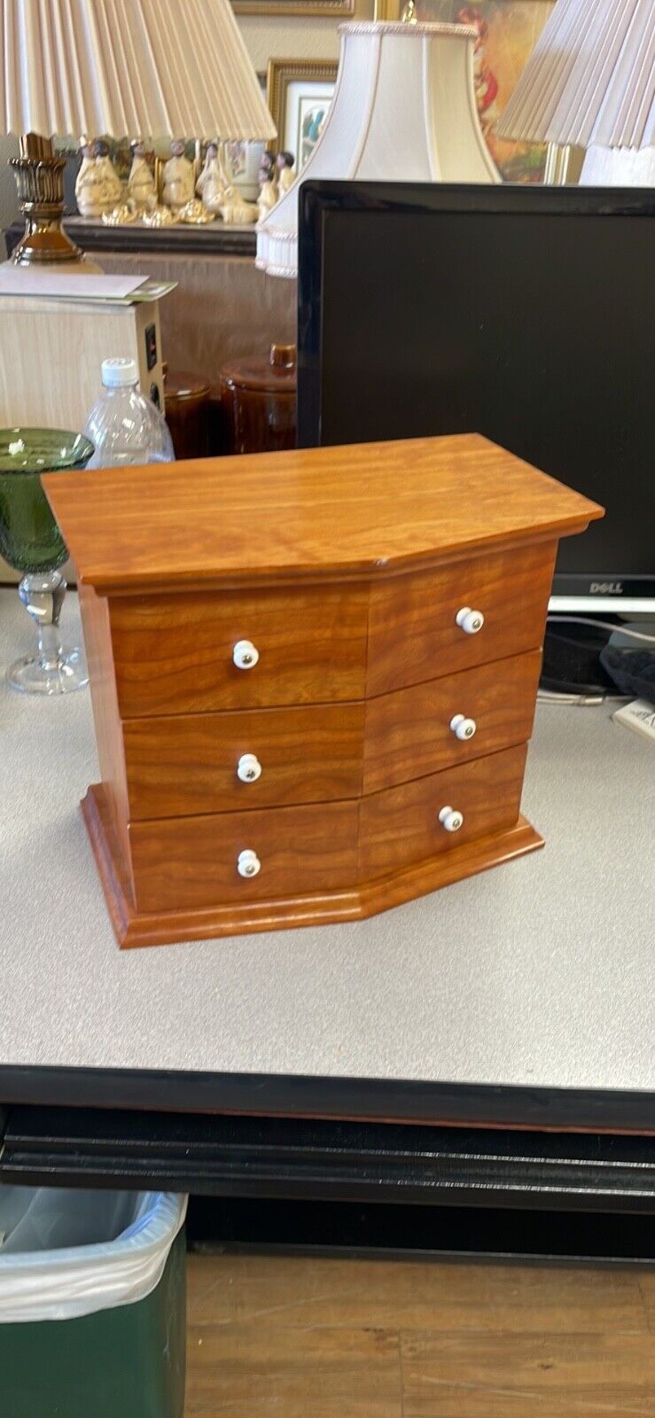 Solid Cherry Jewelry Box Handmade