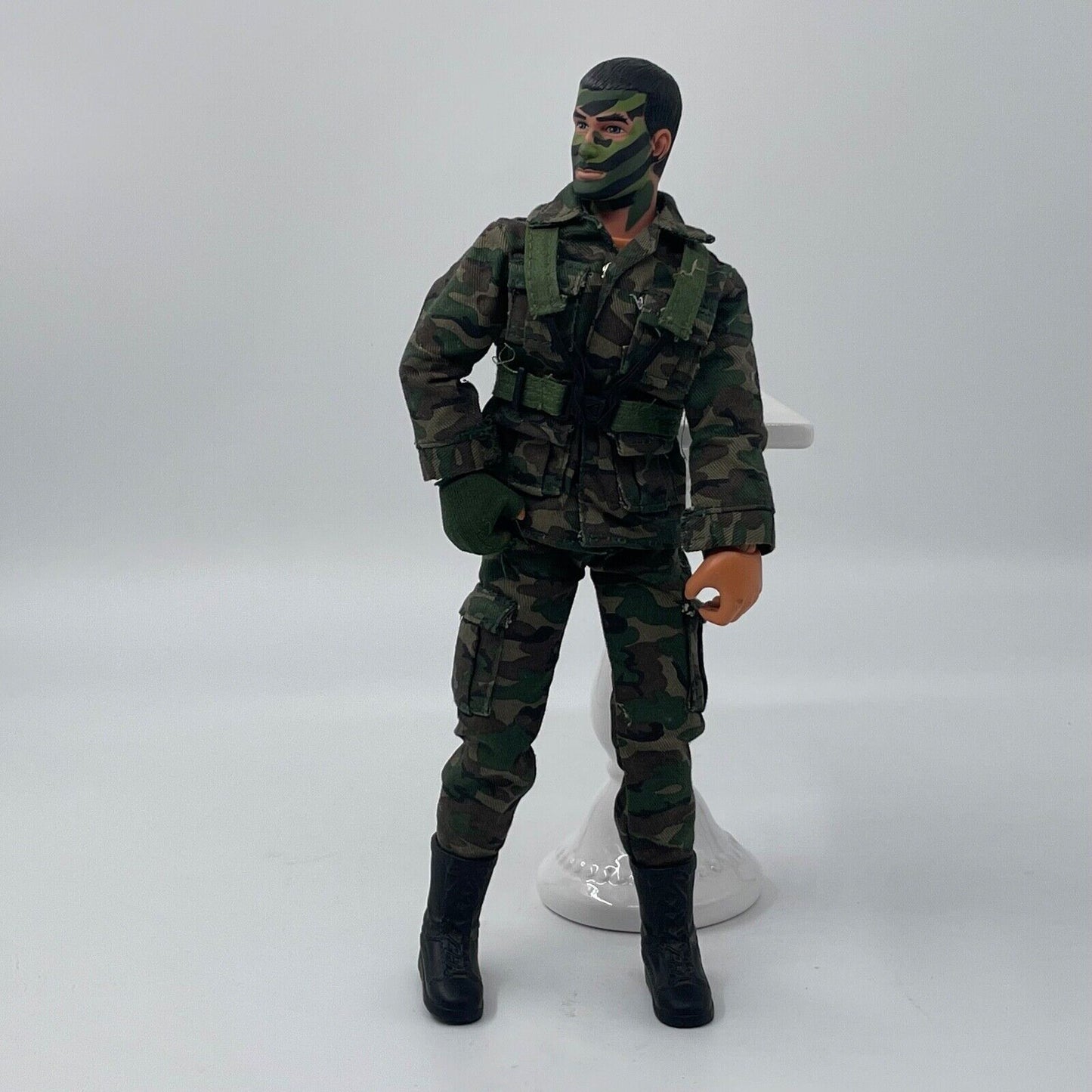 Actions Doll - Camouflage uniforms and black boots - 12in Rare find - Two Dolls