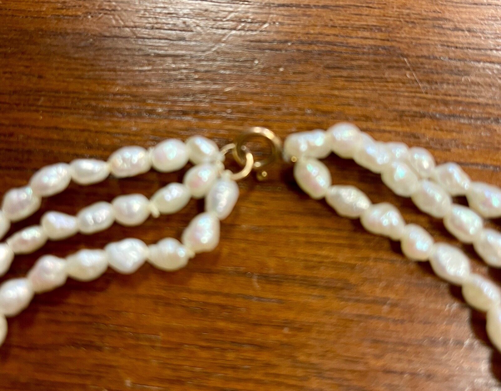 Pair of Vintage Freshwater Pearl Mulit-Strand Bracelets 14KT Gold Filled Clasps