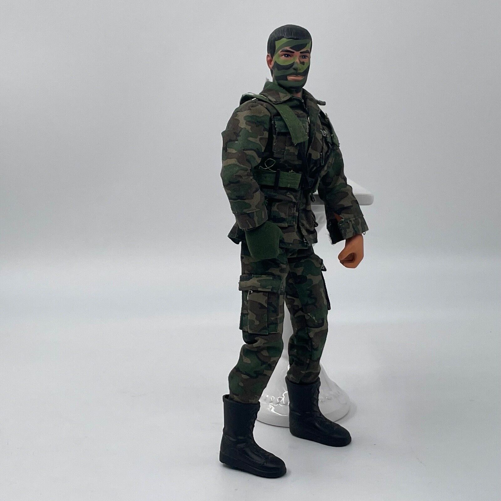 Actions Doll - Camouflage uniforms and black boots - 12in Rare find - Two Dolls