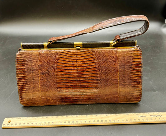 Vintage Ladies Bellestone Snakeskin Leather Handbag