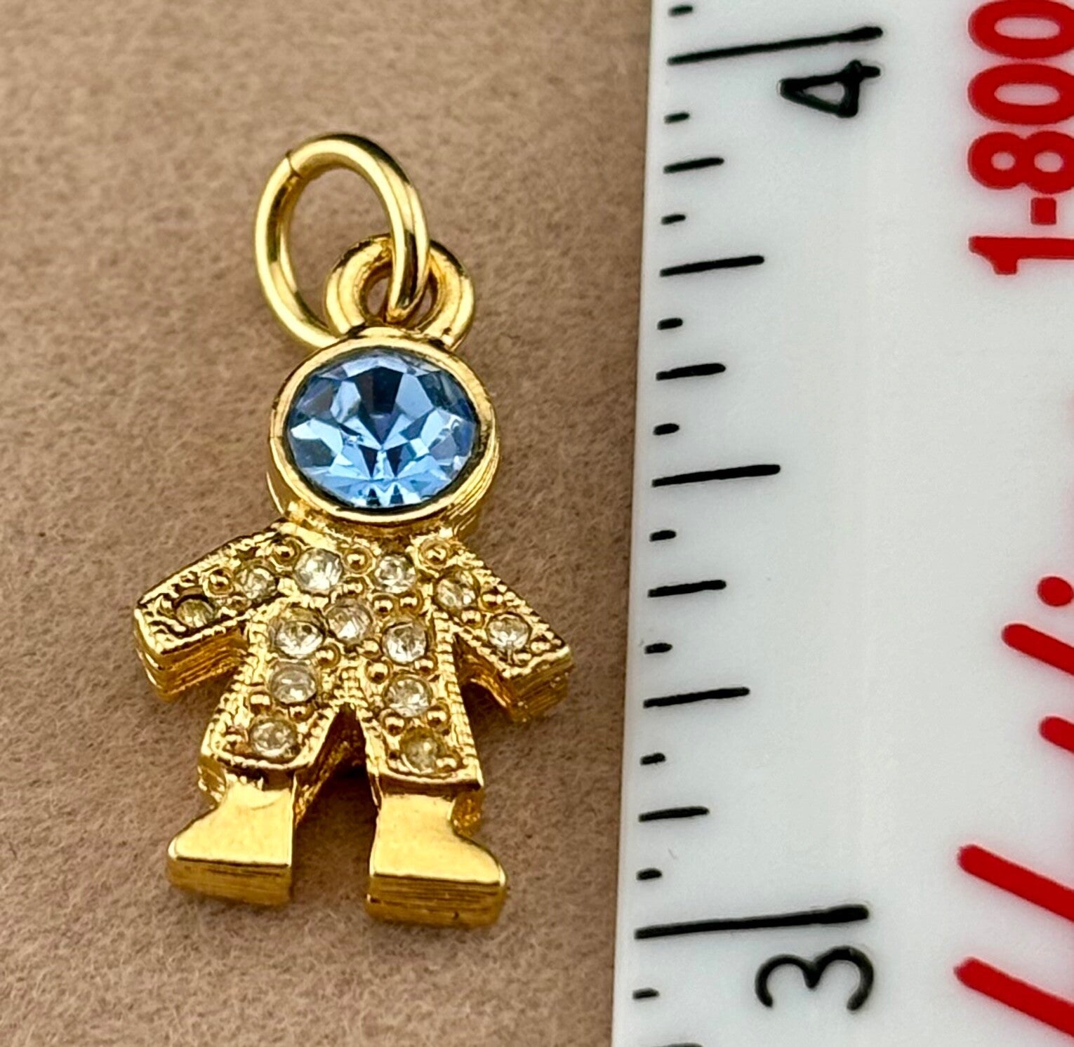 Kirk's Folly Blue Rhinestone Boy Charm NK