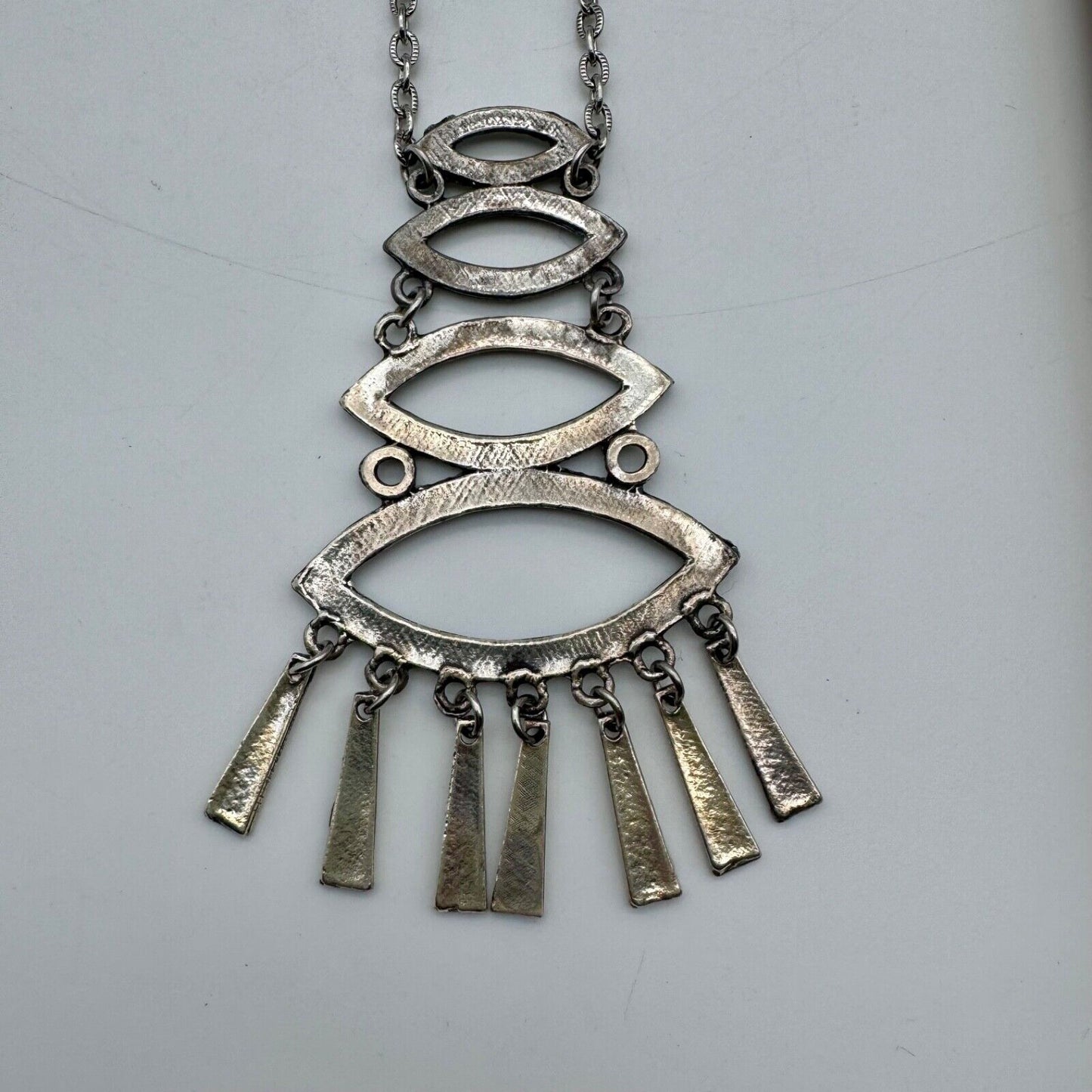 Vintage Silver Plated Nordic Style Pendant Necklace