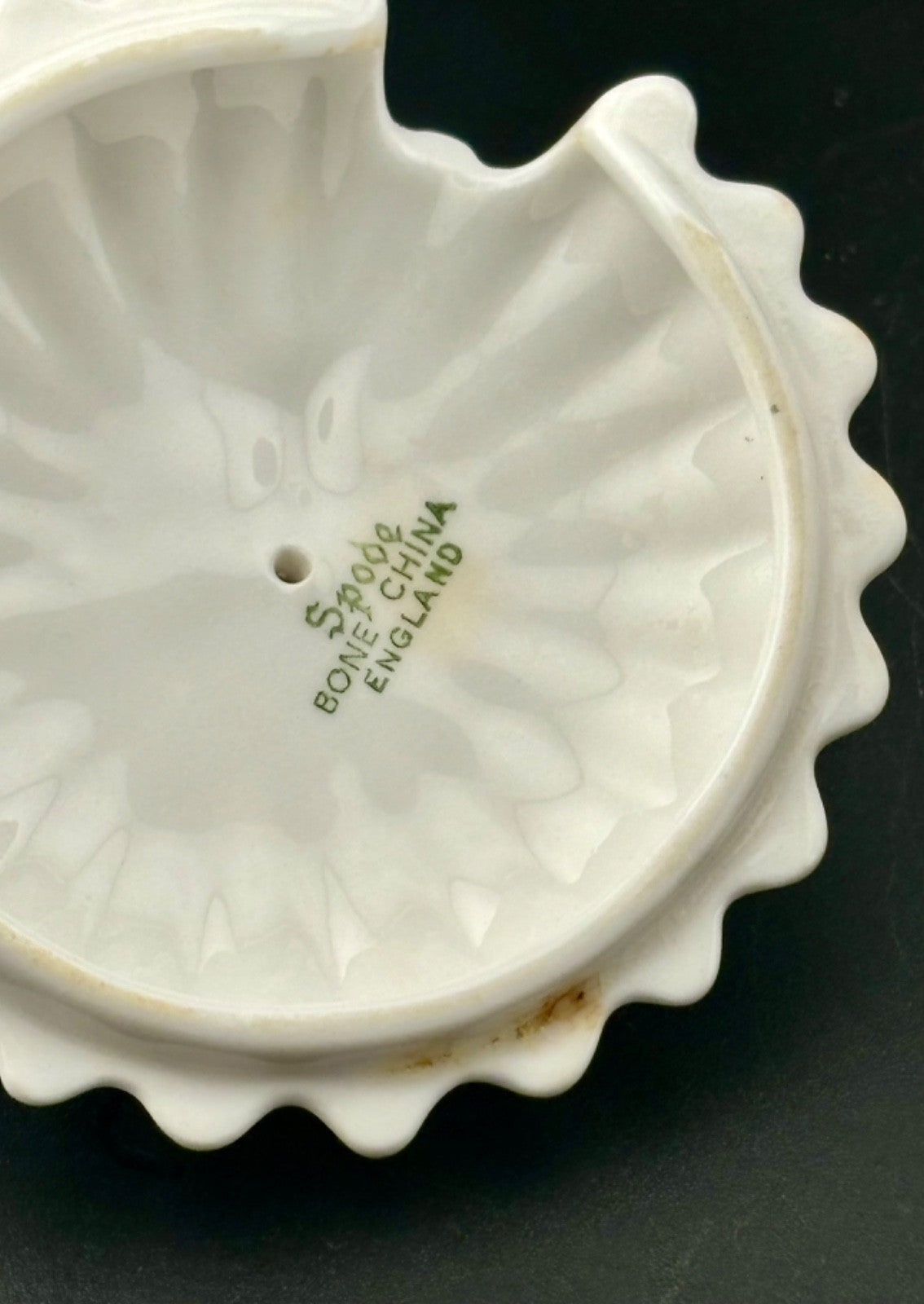Spode Porcelain Cactus Shaped Lidded Dish Sugar England 4" w/Spoon