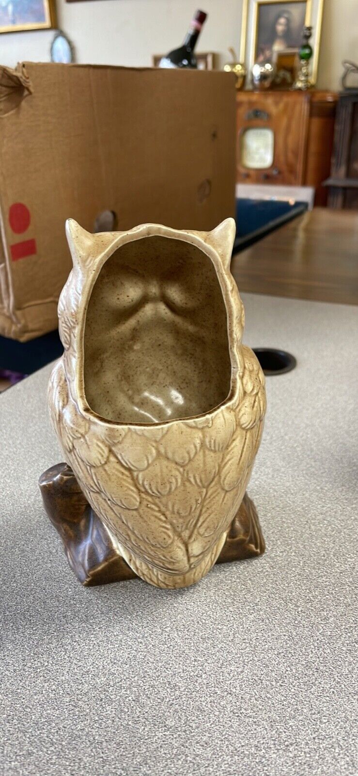 Vintage Ceramic Owl Planter