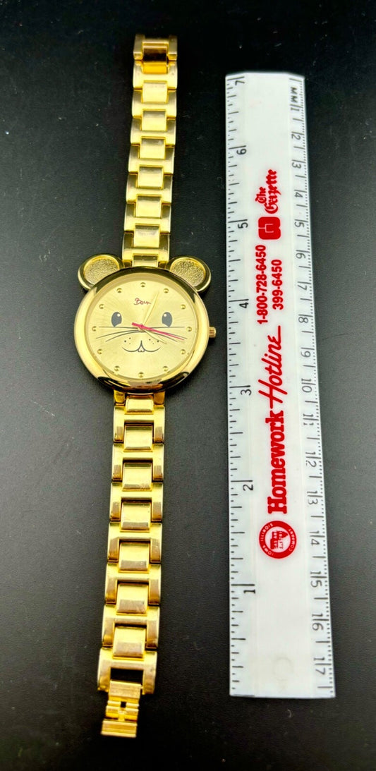Boum Women's Gold-Tone Mouse/Hamster Watch