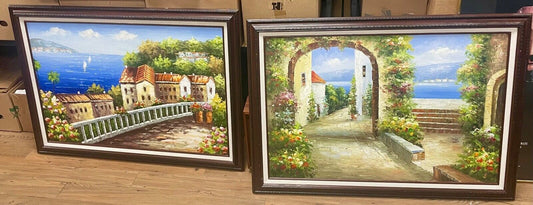 Two Large European Oil Paintings