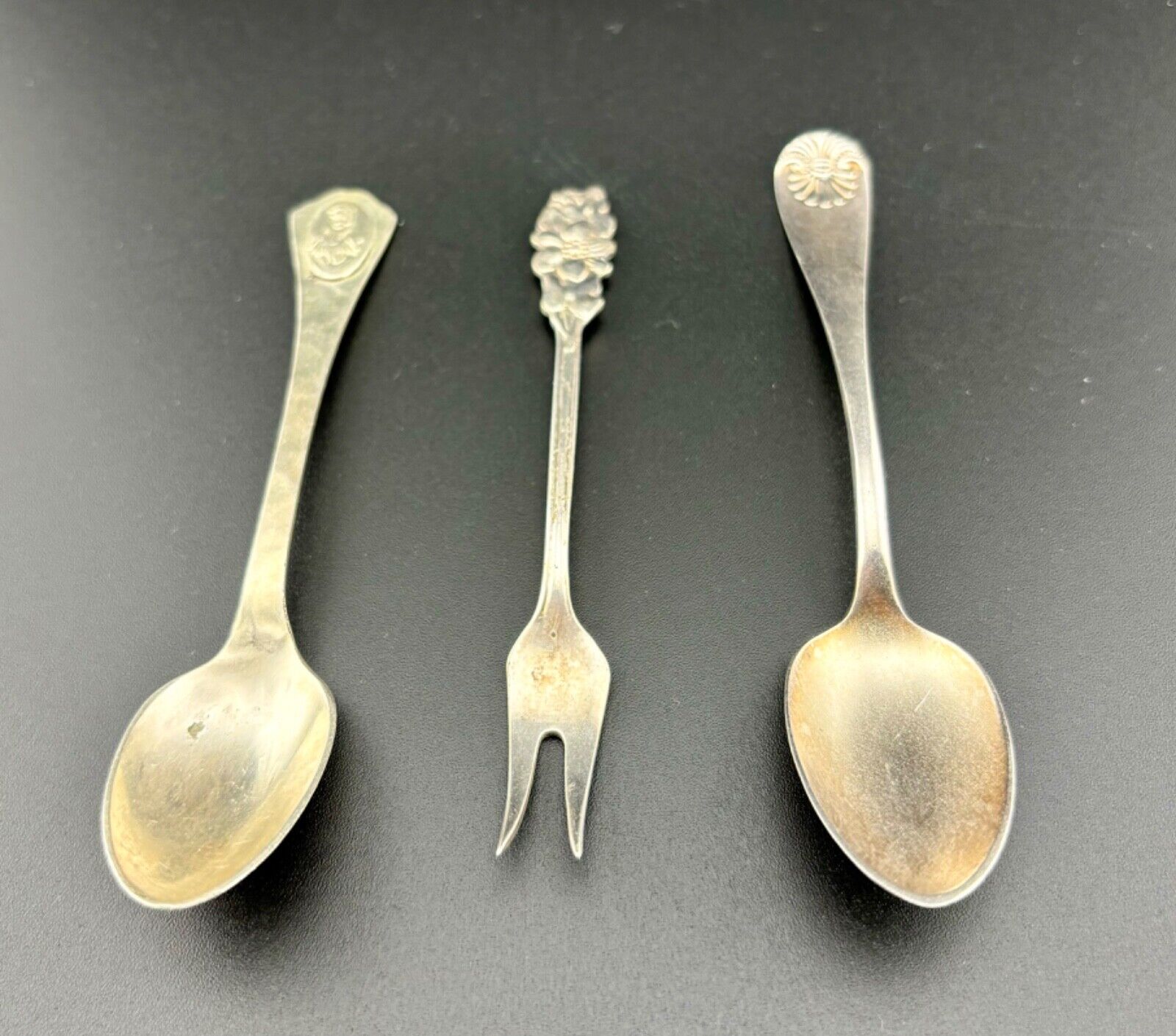 Vintage Silver Plated Demitasse Spoons and Pickle Fork