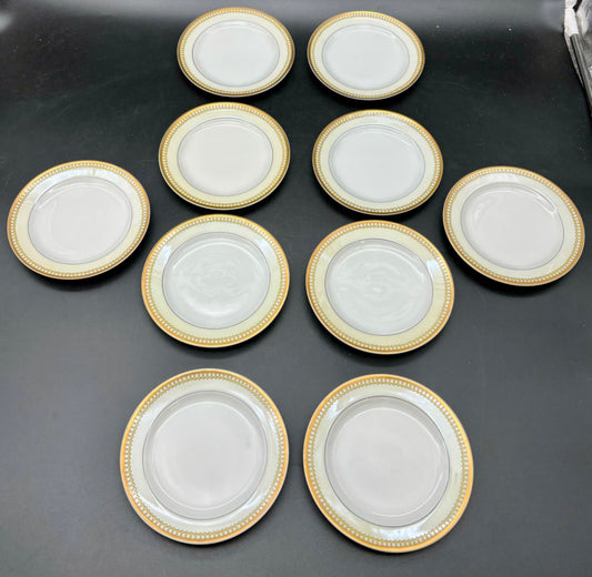 Haviland Limoges Schleiger 278 Bread/Dessert Plates(10) Yellow Edge