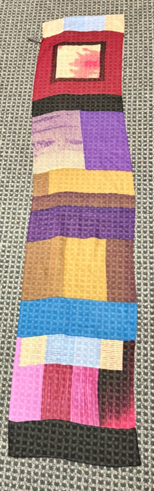 Echo 100% Silk Geometric Rectangular Scarf 11"x57"