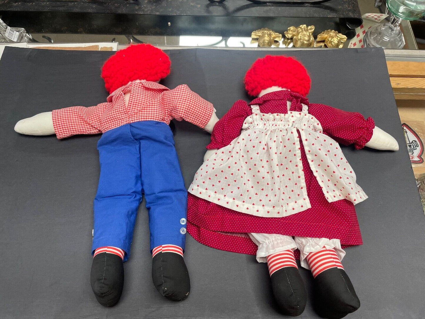 Handmade Vintage Raggedy Ann and Andy Dolls