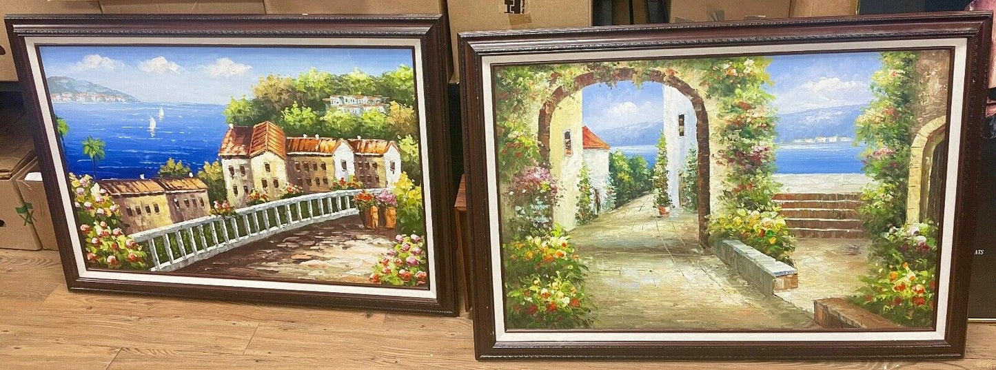 Two Large European Oil Paintings