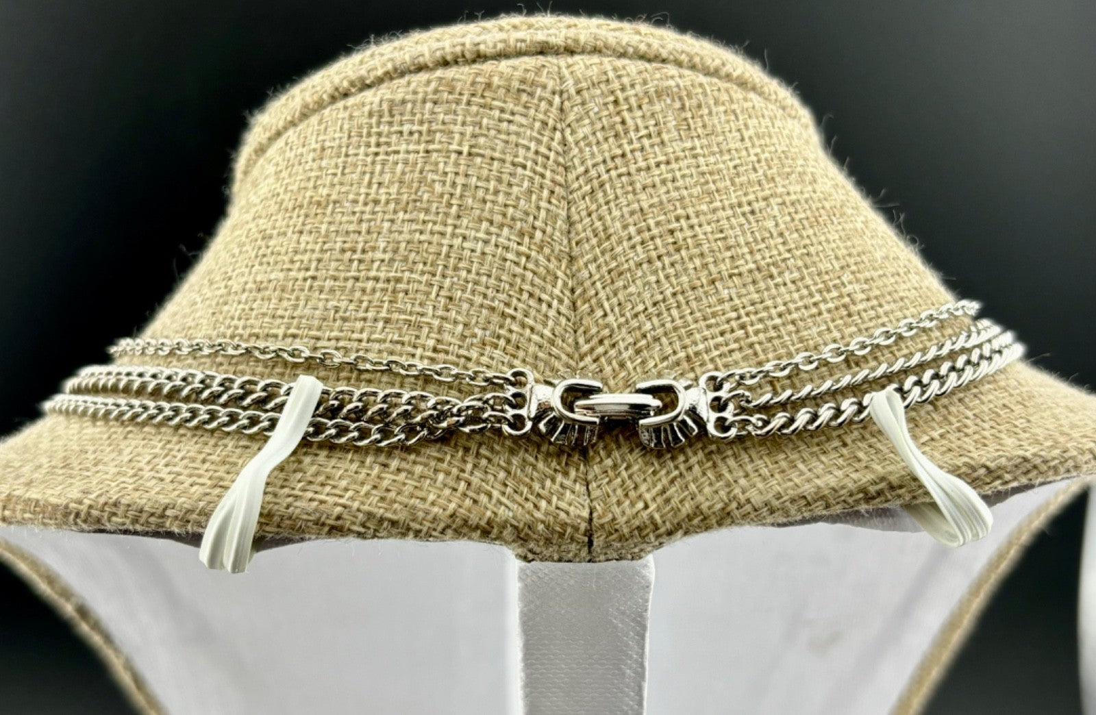 Vintage Silver-Tone Multi-Strand Pendant Necklace Modern Style