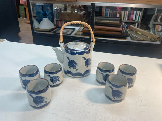 Vintage Japanese Porcelain Tea Set Hand Painted