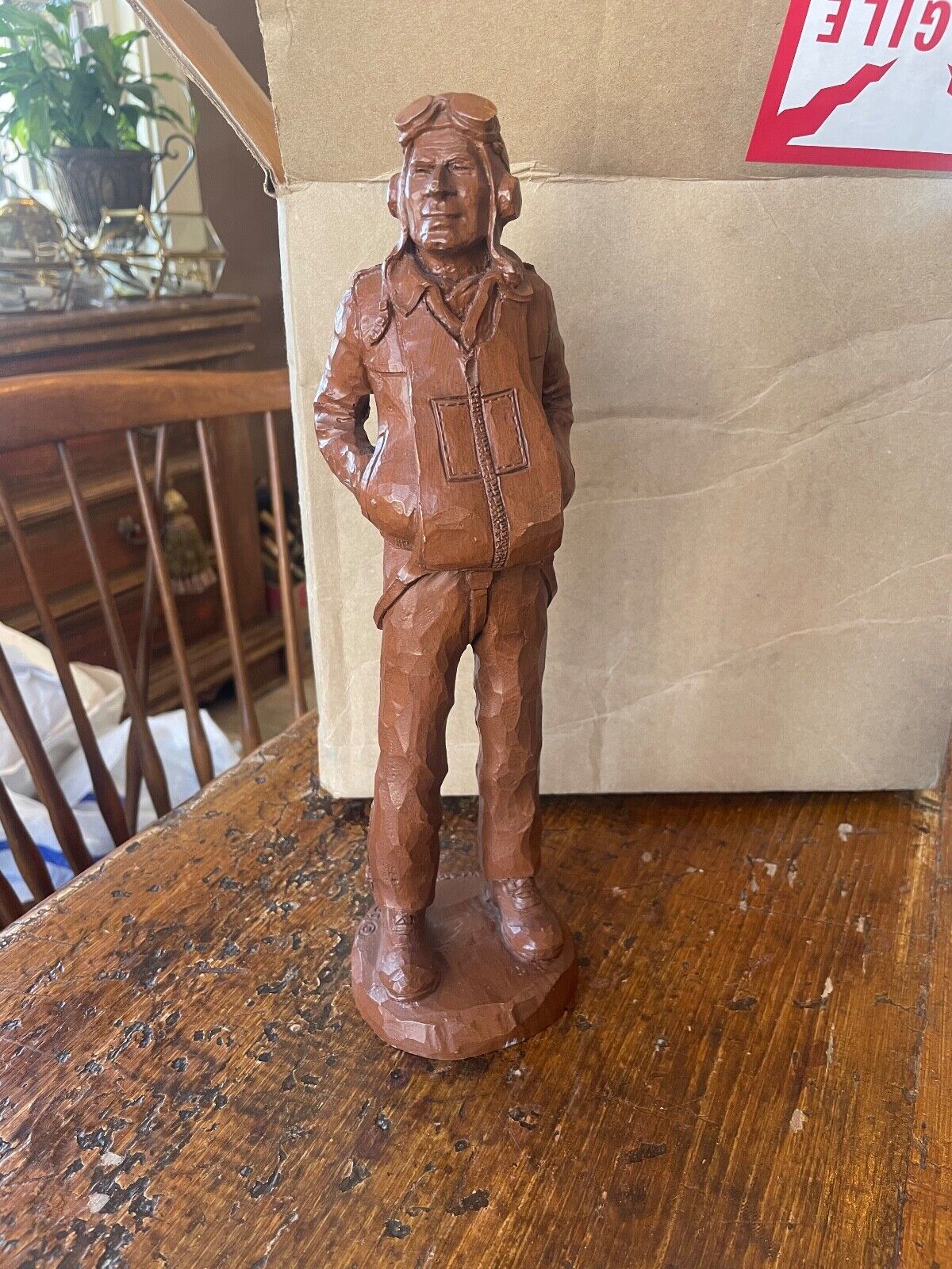 Vintage Wetherbee WWII Aviator Sculpture 1989