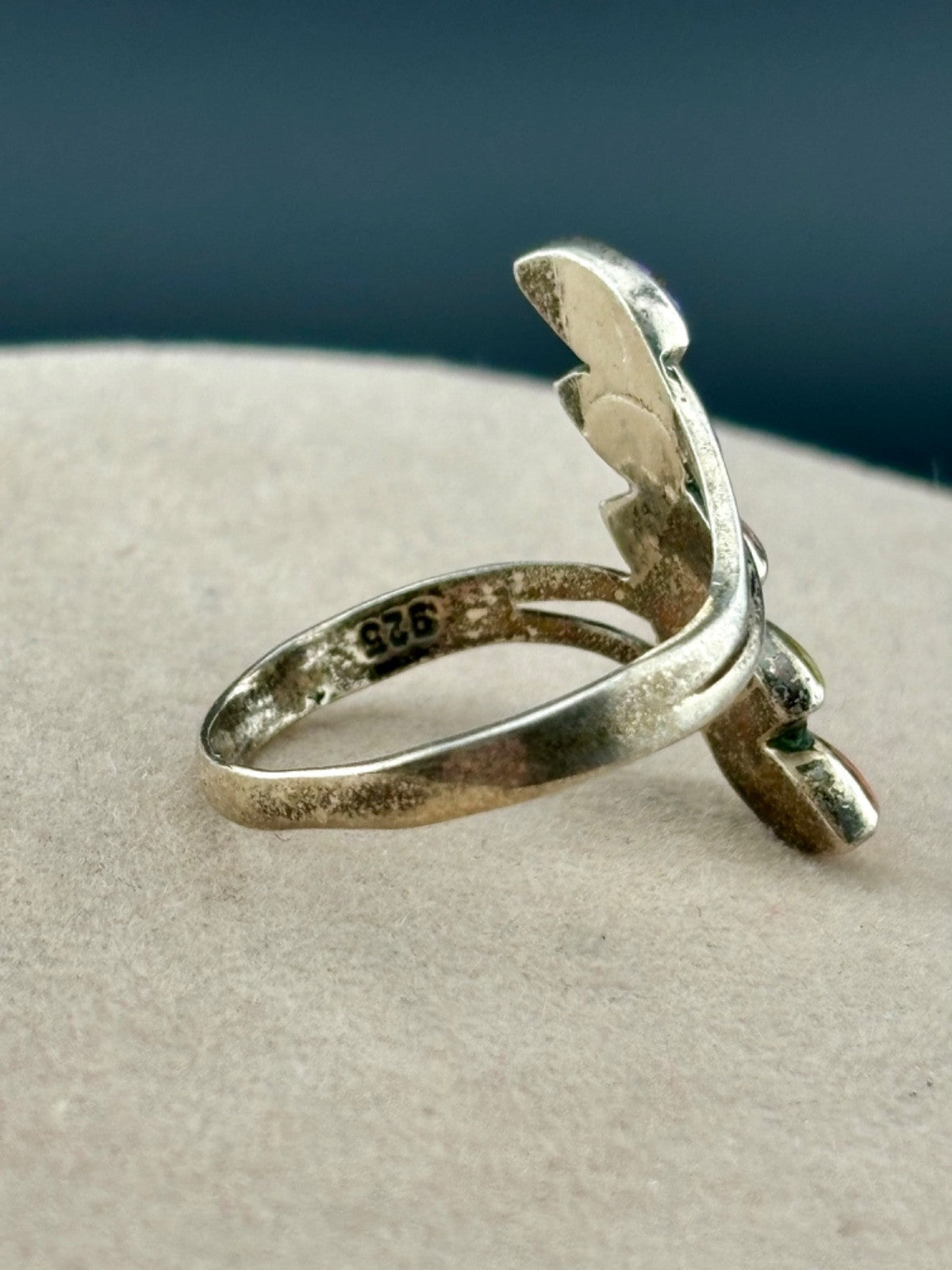 Sterling Silver Multi-Stone Ring Sz.8