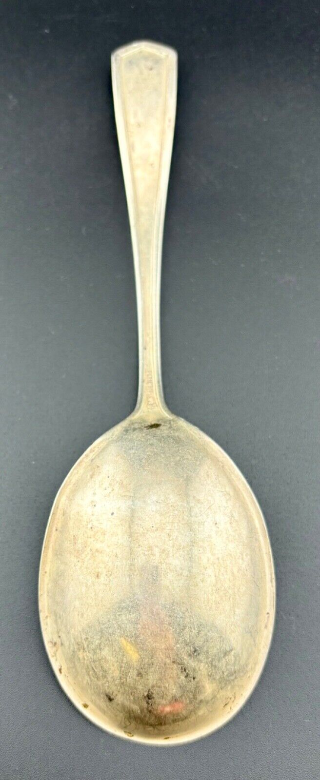 Vintage Engraved "EB" Sterling Silver Serving Spoon 49 Grams