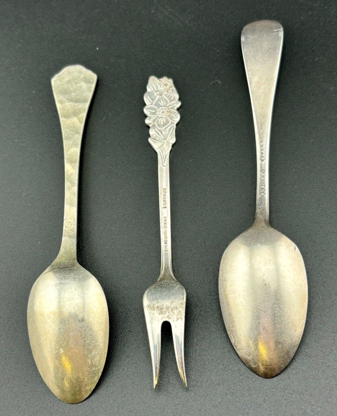 Vintage Silver Plated Demitasse Spoons and Pickle Fork