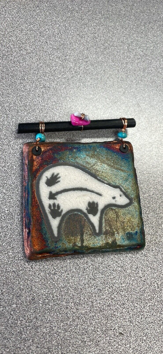 Handmade Art Tile Polar Bear