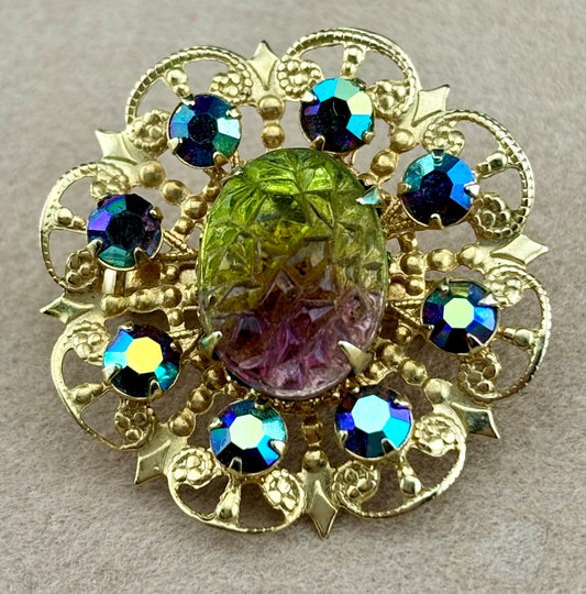 Vintage Aurora Borealis Brooch