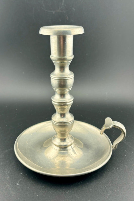 Woodbury Pewterers Candlestick Holder Pewter Stamped 6.5”H