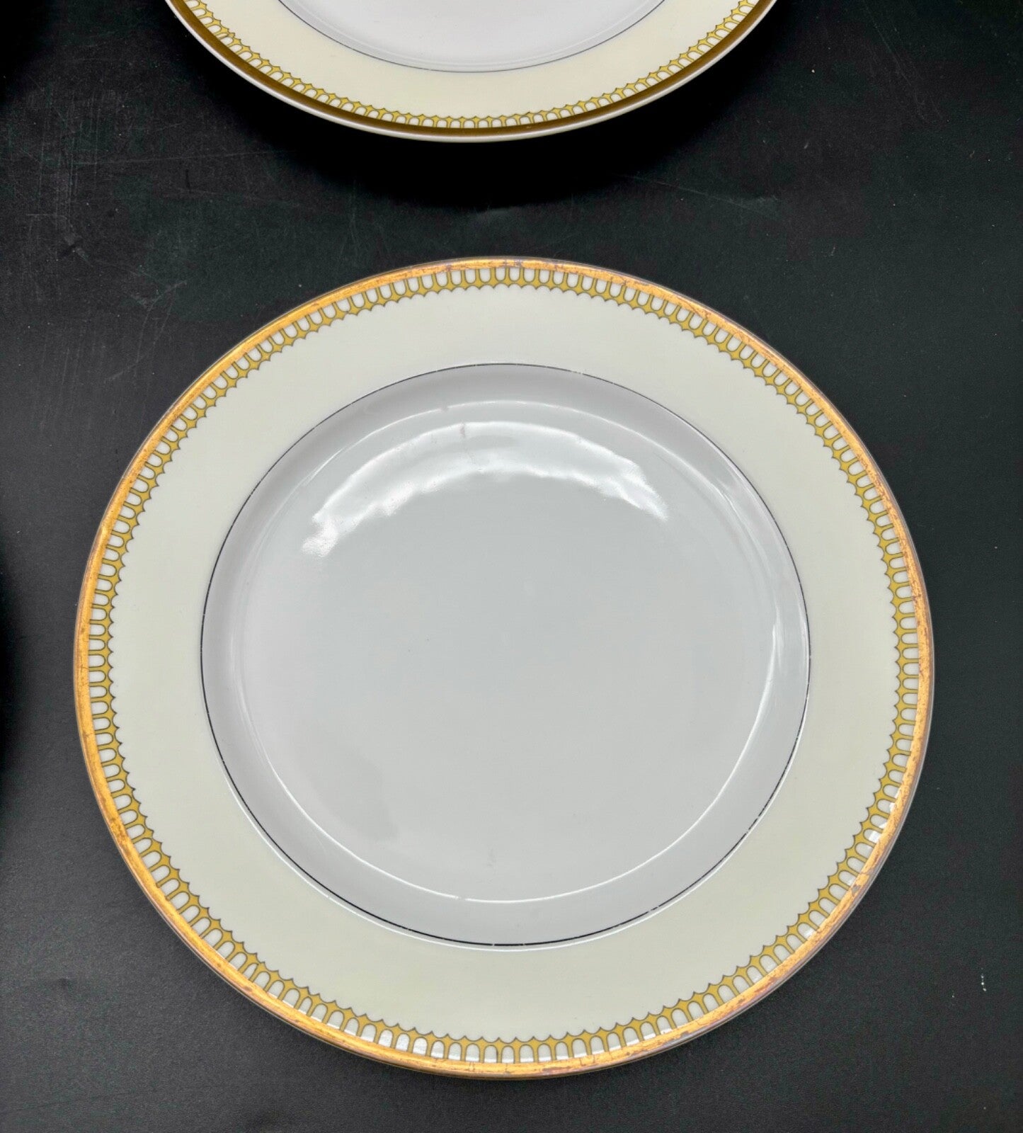 Haviland Limoges Schleiger 278 Salad Plates(4) Yellow Edge