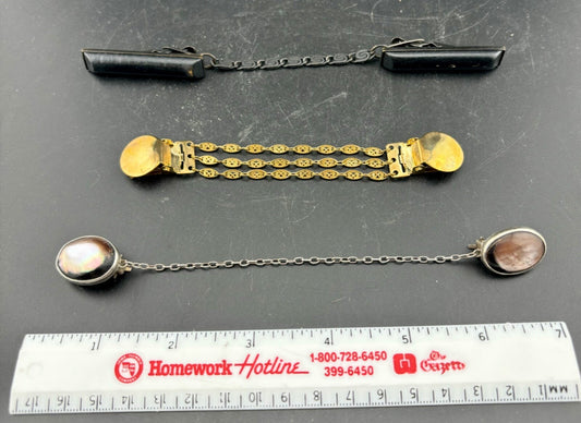 3 Vintage Sweater Guard Clips