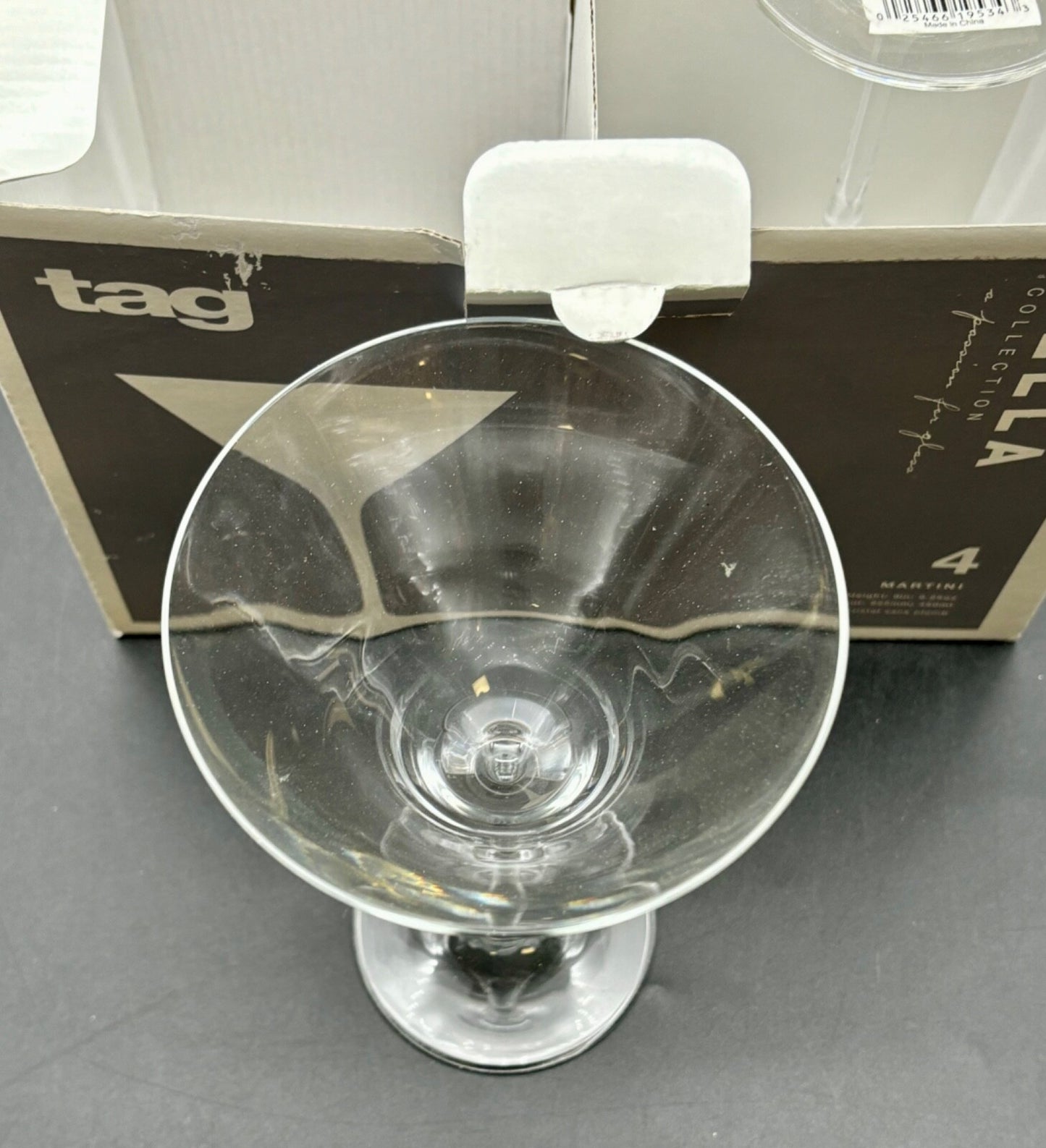 Tag Bella Collection Martini Glasses(4) NIB