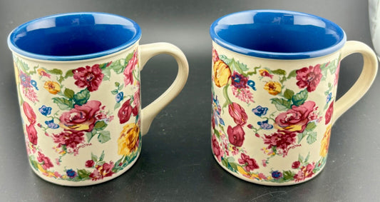 Vintage Potpourri Press Floral Coffee Mugs 1988(2)