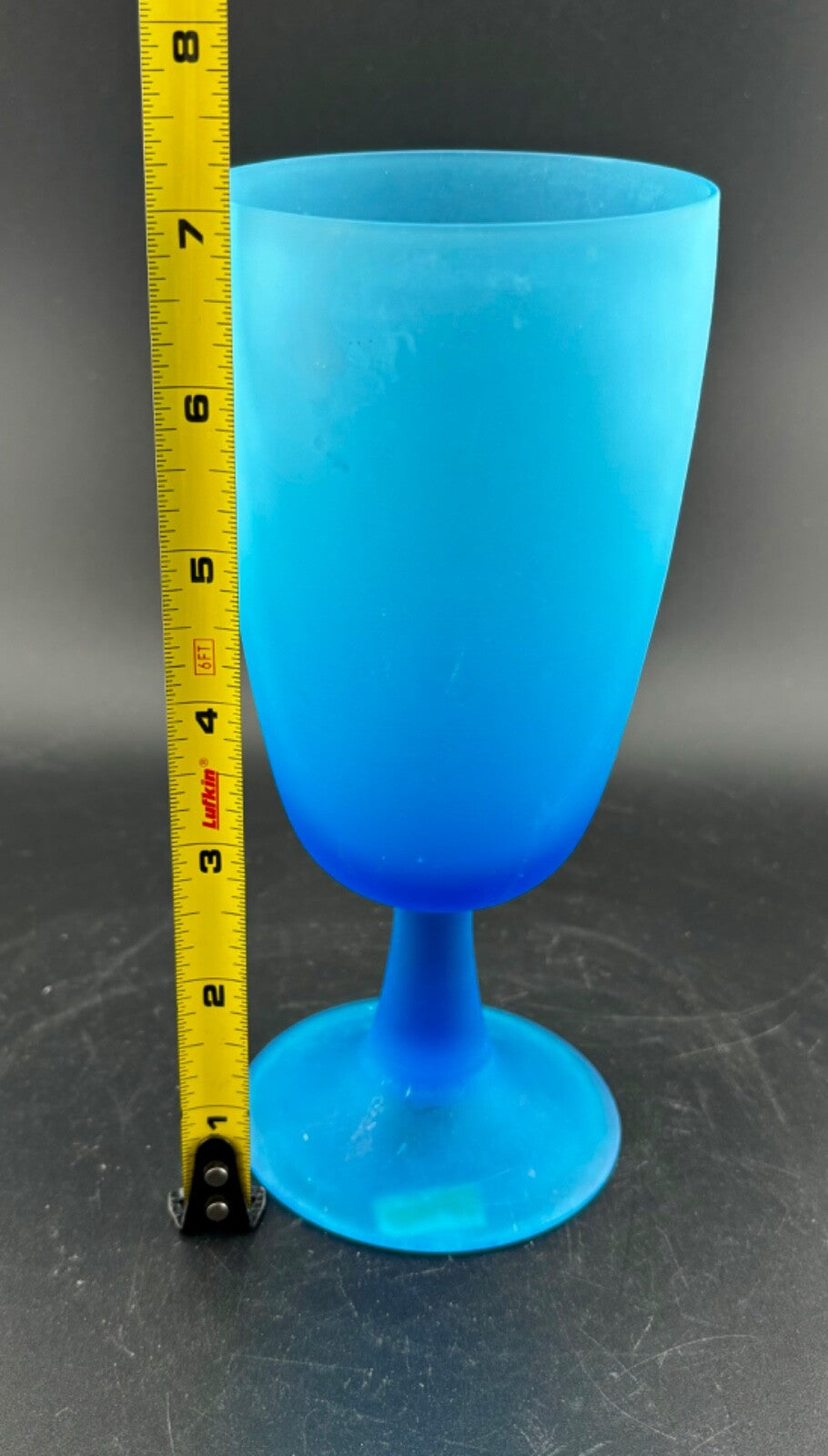 Vintage Sunset 64 Blue Italian Murano Goblet