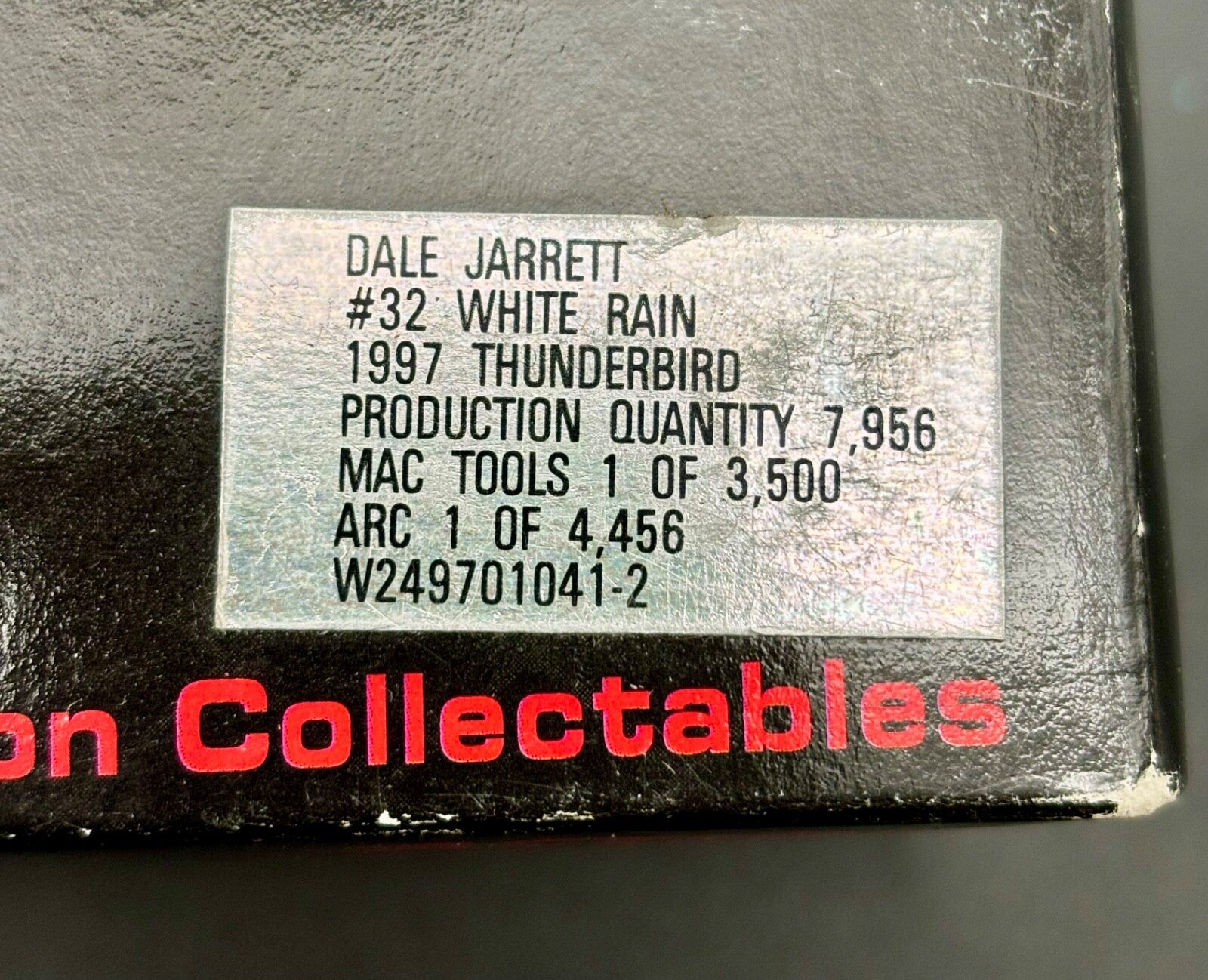 Bank Mac Tools Dale Jarrett 1997 Thunderbird #32 White Rain