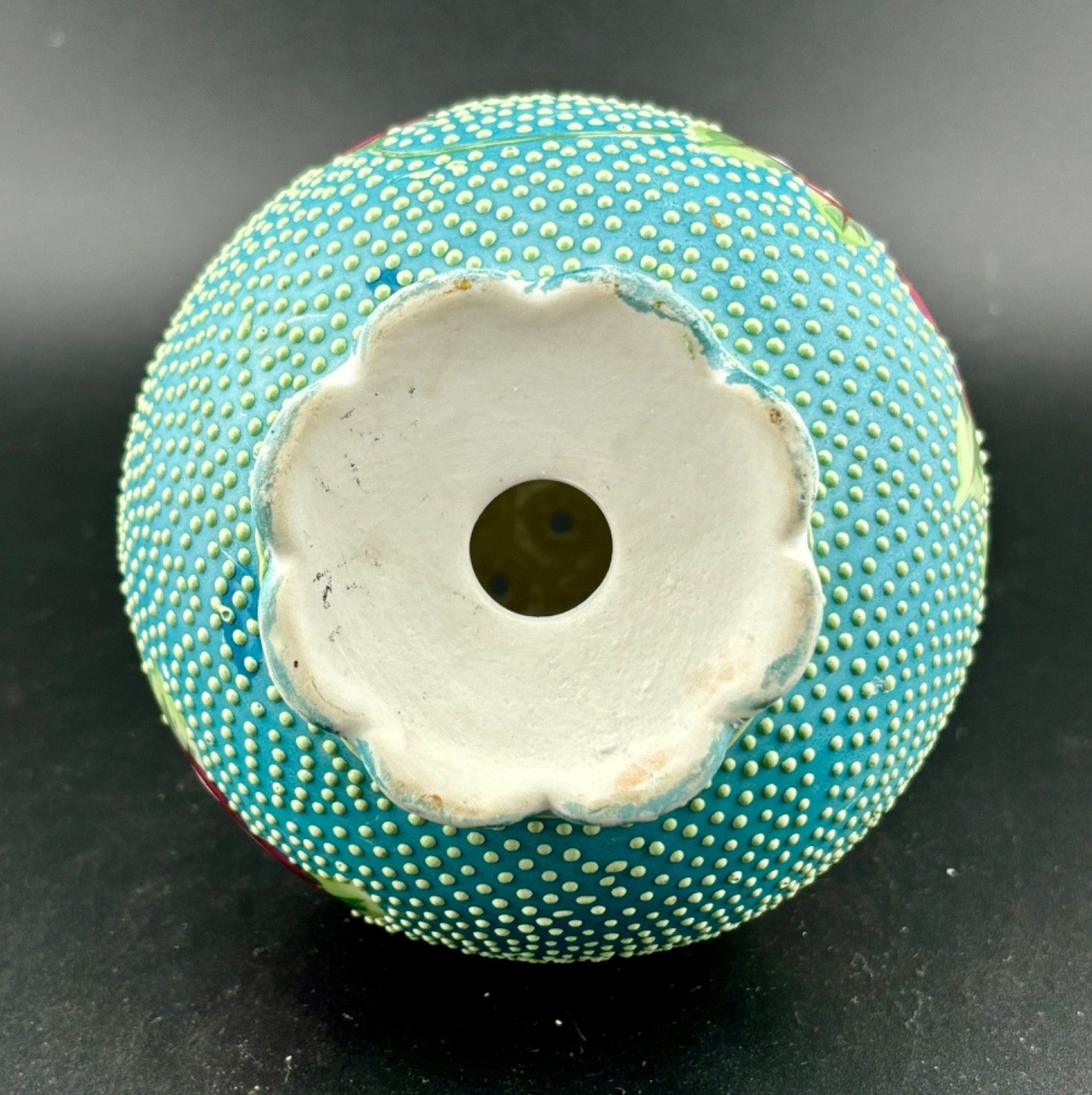 HAND-PAINTED NIPPON MORIAGE ROSES & PAINT DOT MUFFINEER /SUGAR SHAKER