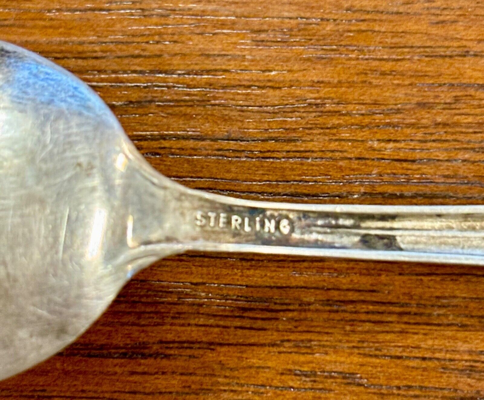 Antique Sterling Silver State Souvenir Spoon: Wyoming "Equal Rights" State Seal