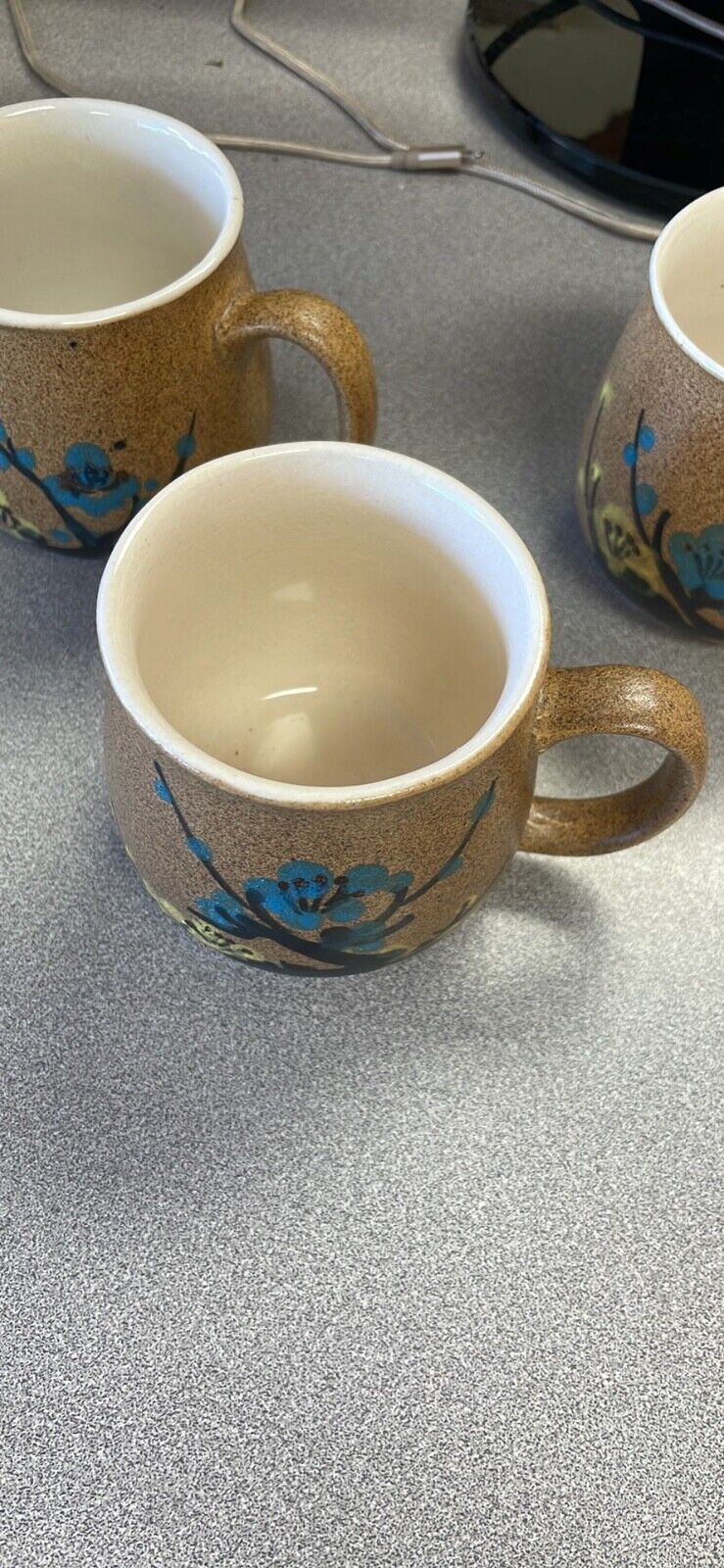 MCM Stoneware Mugs Vintage Set of Four Japan