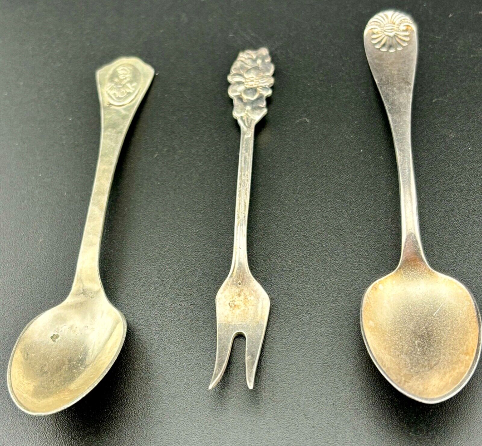 Vintage Silver Plated Demitasse Spoons and Pickle Fork