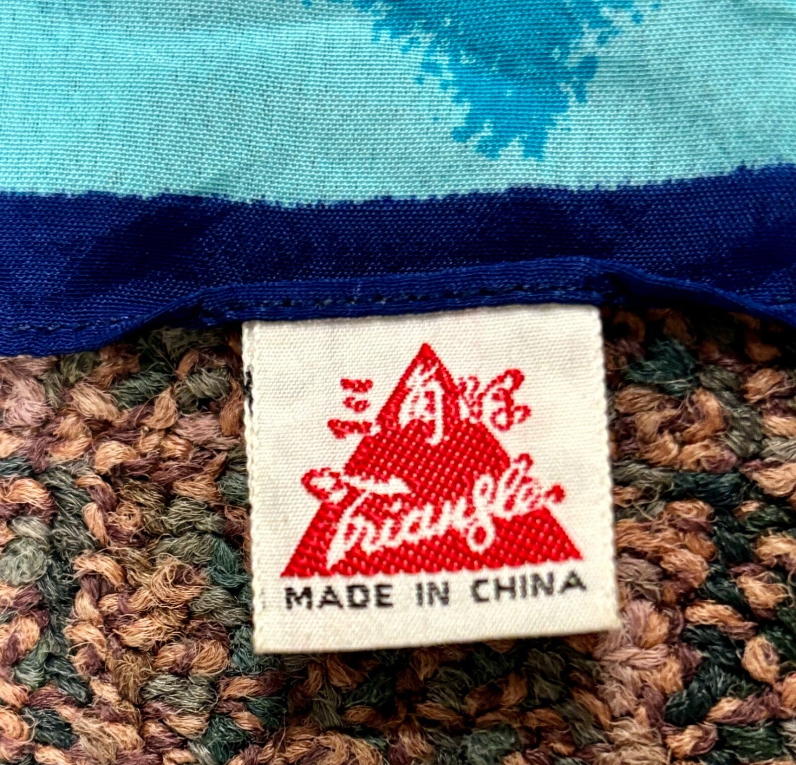 Vintage Triangle Hand-Printed Scarf Japan