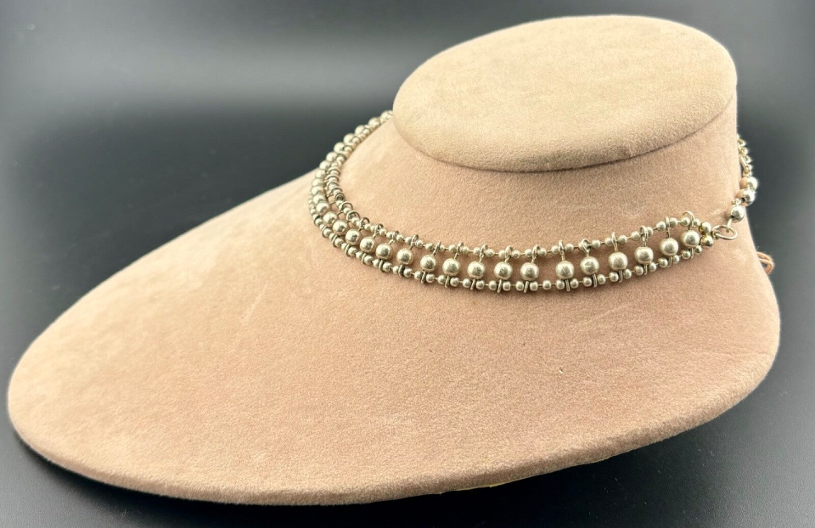 Vintage Silver-Plated Choker Necklace