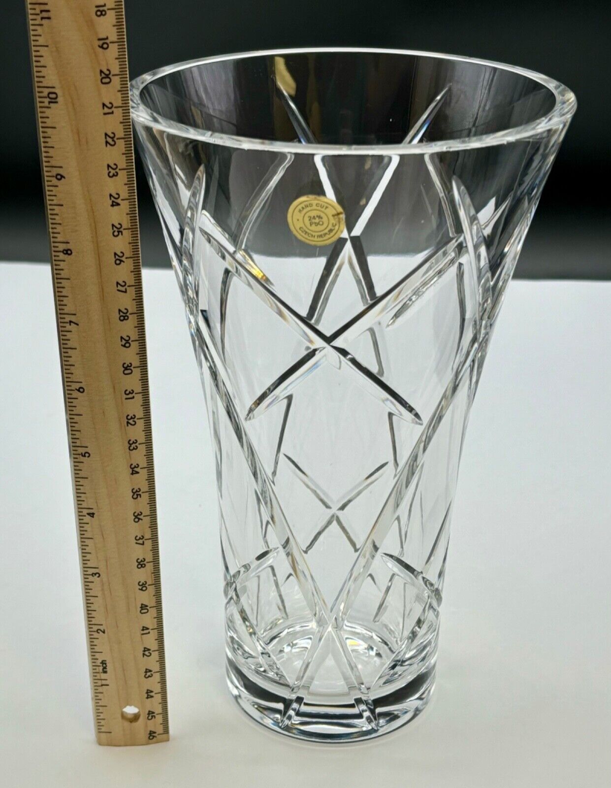 Towle Lead Crystal Vase 10" Tall