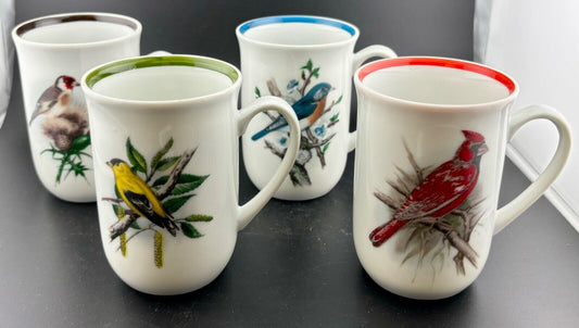 Vintage CM, Inc. Porcelain Bird Mugs(4)