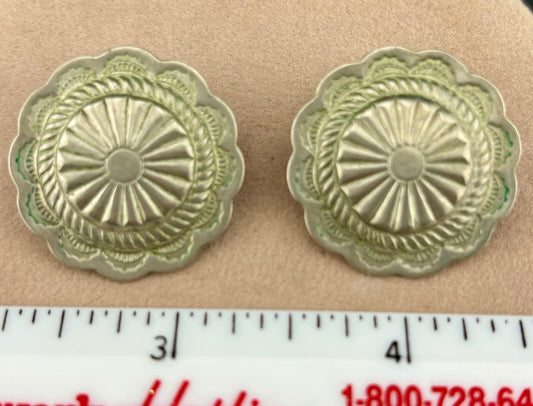 Vintage South Western Cabochon Earrings 1"