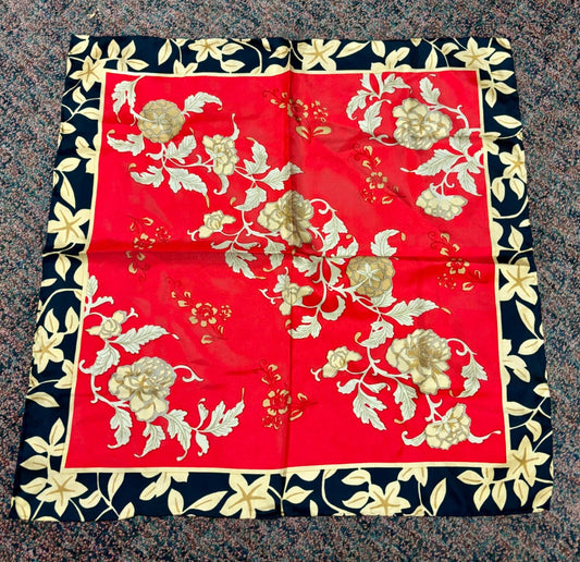 Vintage Liz Claiborne Scarf 20x20.5 Hand Rolled Edges