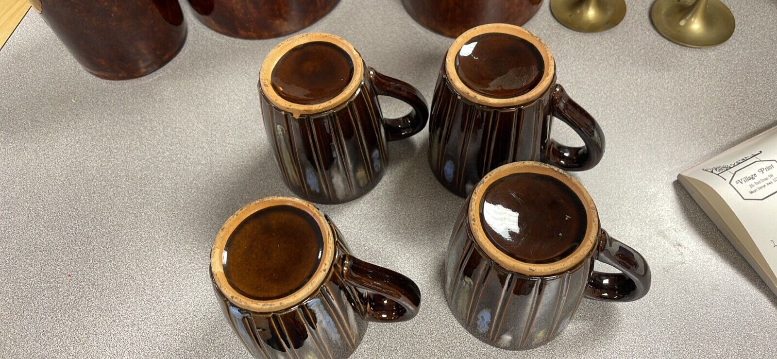 MCM Vintage Ceramic Coffee Mugs Set of Four